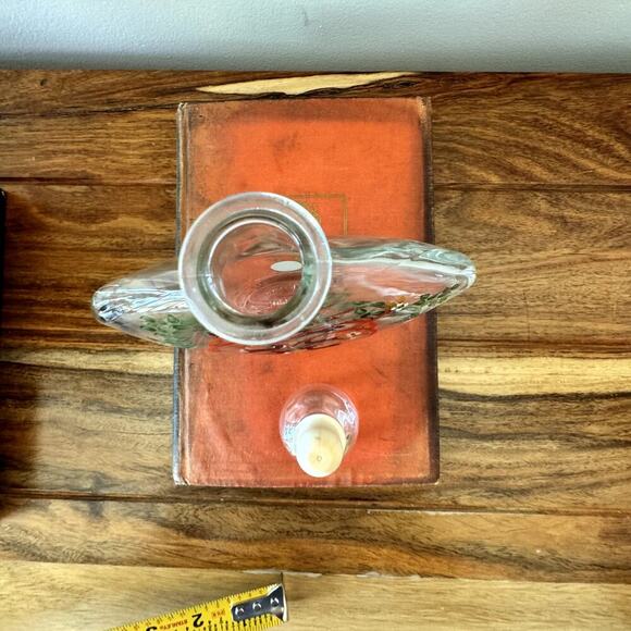 Vintage Tiroler Crystalglas Wolke German Glass Liquor Decanter Hand panted - Picture 10 of 12